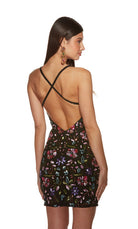 UNK-4882. Short, V-neck, Straight, Strappy Back image 2