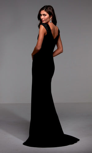 UNK-27539. Long Tight Sexy Dresses, High Neck, Fit N Flare image 1