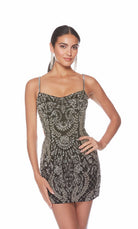 UNK-84010. Short, Scooped Neckline, Straight image 5