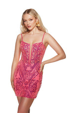 UNK-4901. Short, Plunging Neckline, Straight image 0