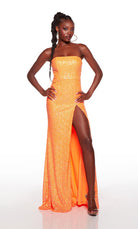 UNK-61399. Long, Strapless, Straight, Closed Back image 0