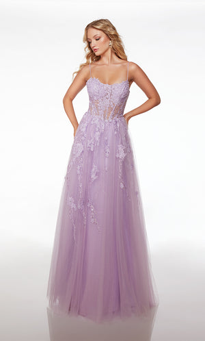 UNK-61541. Long, Scooped Neckline, A-line, Strappy Back image 3