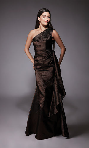 UNK-27751. Long, One Shoulder, Straight, Closed Back image 0