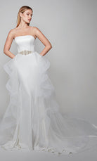 UNK-7025. Detachable Tulle Train. Bridal. image 0