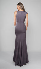 UNK-27598. Long, High Neck, Straight, Closed Back image 1