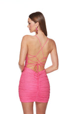 UNK-4733. Short, Cowl Neck, Straight, Strappy Back image 7