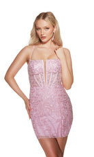 UNK-4813. Short, Plunging Neckline, Straight image 0