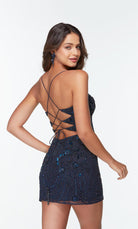 UNK-4510. Short, Plunging Neckline, Straight image 5