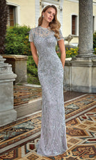 UNK-27607. Long, Illusion Neckline, Straight image 0