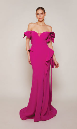 UNK-27643. Long, Off The Shoulder, Straight image 1