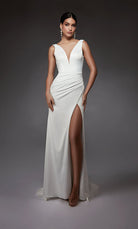 UNK-7092. Long, Plunging Neckline, Straight image 0