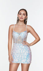 UNK-4534. Short, Scoop Neck, Straight, Strappy Back image 0