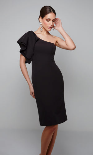 UNK-70005. Short, One Shoulder, Straight, Closed Back image 4