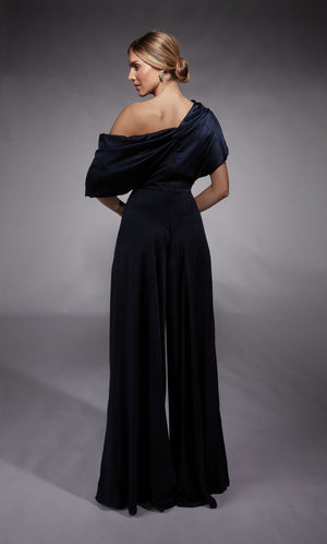 UNK-27743. Long, One Shoulder, Jumpsuit, Closed Back image 1