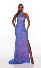 UNK-61393. Long, One Shoulder, Straight, Strappy Back image 2