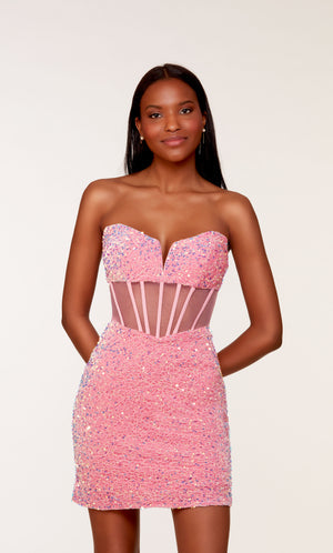 UNK-4792. Short, Sweetheart Neckline, Straight image 7