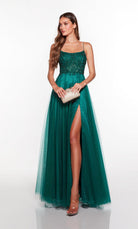 UNK-61325. Long, Square Neckline, Flowy, Lace Up Back image 2
