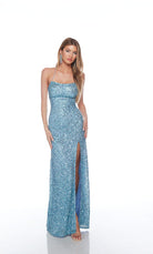 UNK-88000. Long, Scooped Neckline, Straight image 3