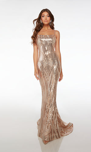 UNK-61680. Long, Square Neckline, Mermaid, Strappy Back image 0