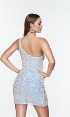 UNK-4541. Short, One Shoulder, Straight, Closed Back image 1