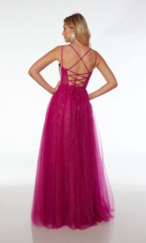 UNK-61498. Long, Plunging Neckline, A-line image 1