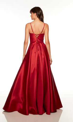 UNK-1755. Long, Scoop Neck, A-line, Strappy Back image 3