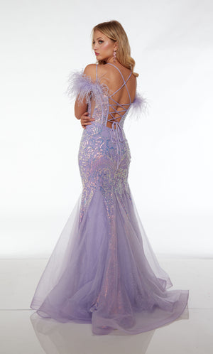 UNK-61653. Long, Spaghetti Strap Neckline, Mermaid image 1