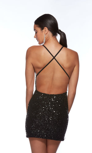UNK-84000. Short, V Neckline, Straight, Strappy Back image 4