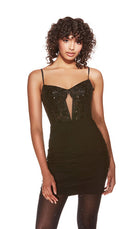 UNK-4816. Short, V-neck, Straight, Closed Back image 2
