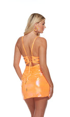 UNK-4700. Short, Cowl Neck, Straight, Strappy Back image 1