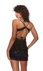 UNK-4935. Short, Scoop Neck, Straight, Strappy Back image 1