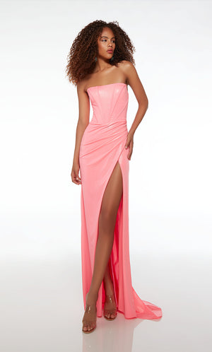 UNK-61512. Long, Strapless, Straight, Closed Back image 2