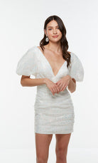 UNK-4495. Short, Plunging Neckline, Straight image 5