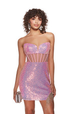 UNK-4811. Short, Sweetheart Neckline, Straight image 0