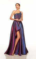 UNK-1772. Long, One Shoulder, High-low, Strappy Back image 5