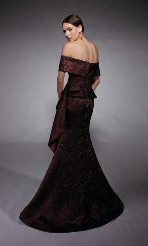 UNK-27707. Long, Off The Shoulder, Fit N Flare image 1