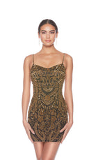 UNK-84010. Short, Scooped Neckline, Straight image 4