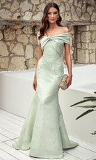 UNK-27613. Long, Off The Shoulder, Fit N Flare image 7