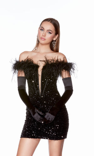 UNK-4798. Short, Off The Shoulder, Straight image 4