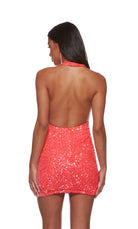 UNK-84016. Short, Halter Neckline, Straight, Open Back image 1