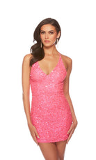 UNK-84001. Short, V Neckline, Straight, Strappy Back image 2
