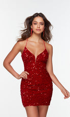 UNK-4597. Short, Plunging Neckline, Straight image 6