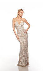 UNK-88006. Long, V Neckline, Straight, Open Back image 19