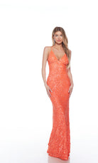 UNK-88009. Long, V Neckline, Straight, Open Back image 16