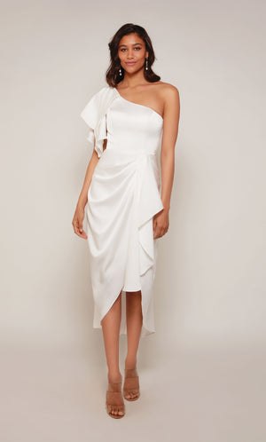 UNK-70035. Short, One Shoulder, Straight, Closed Back image 0