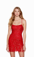 UNK-4615. Short, Scoop Neck, Straight, Strappy Back image 8