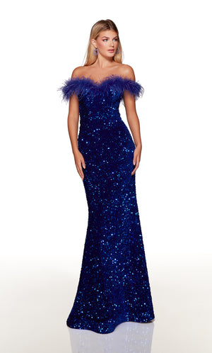 UNK-61379. Long, Off The Shoulder, Fit N Flare image 2