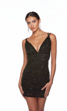 UNK-84013. Short, Plunging Neckline, Straight image 0