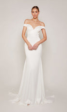 UNK-7098. Long, Off The Shoulder, Fit N Flare image 8