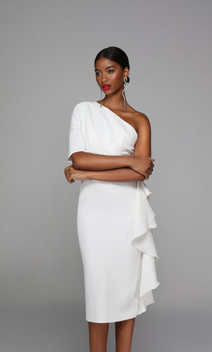 UNK-70006. Short, One Shoulder, Straight, Closed Back image 10